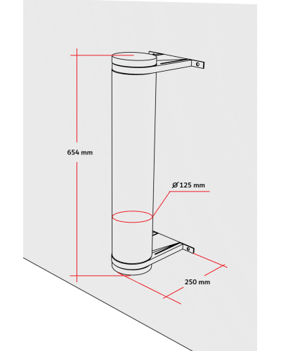 66 cm seinapealne kassipuu — mõõdud, kokkupaneku skeem ja paigaldusjuhend