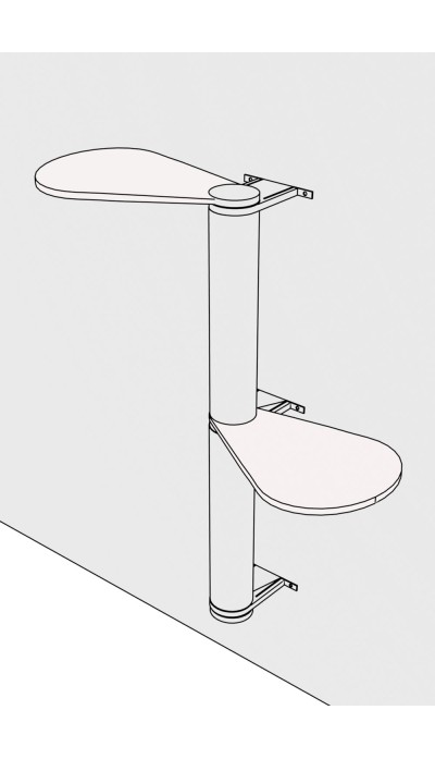 Mõõdud ja kokkupanek — 127 cm seinapealne kassipuu