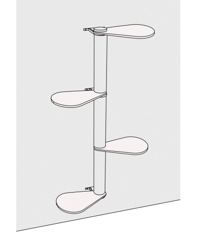 187 cm seinapealne kassipuu — mõõdud, kokkupaneku skeem ja paigaldusjuhend