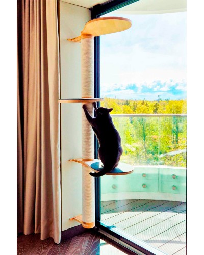 Kassi ronimispuu – seinapealne, 3 posti, kõrgus 187 cm